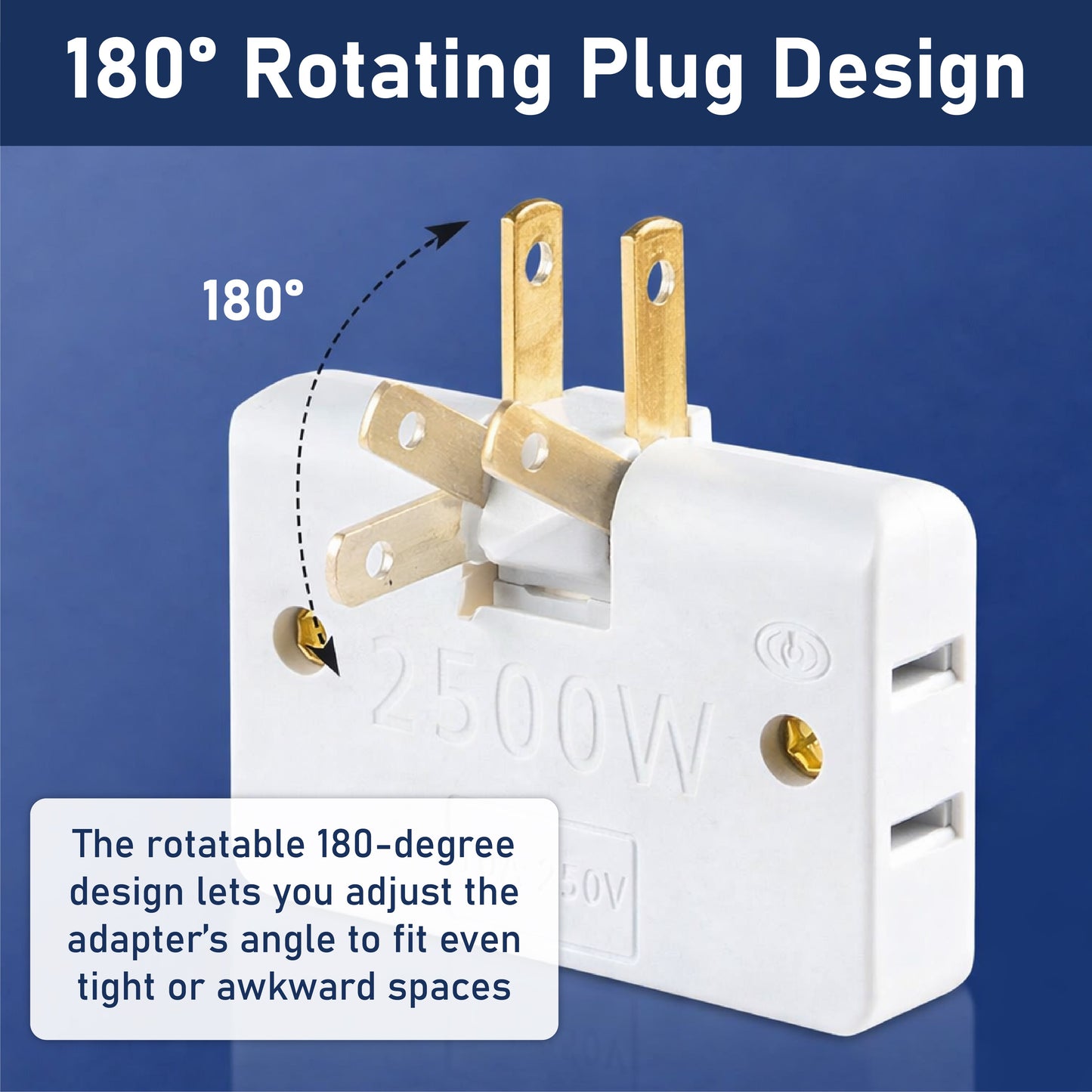 HomeCleanGoods™ PlugTurn Rotating Outlet Wall Adapter