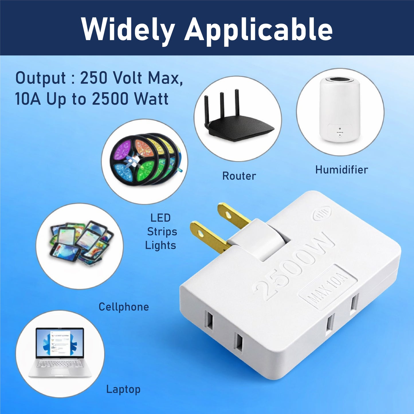 HomeCleanGoods™ PlugTurn Rotating Outlet Wall Adapter