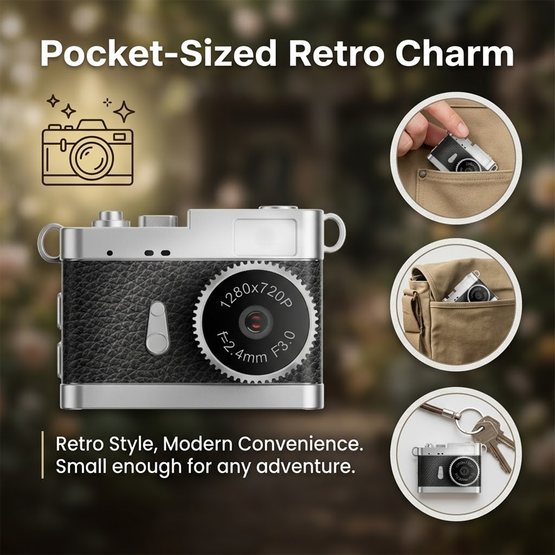 HomeCleanGoods™ PocketSnap HD Mini Keychain Digital Camera
