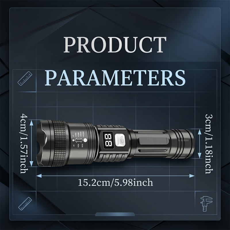 HomeCleanGoods™ PowerPro Super Bright Tactical Flashlight