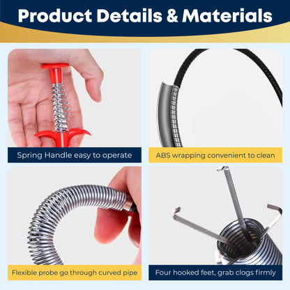 HomeCleanGoods™ ProGrab 4-Prong Drain Claw Tool