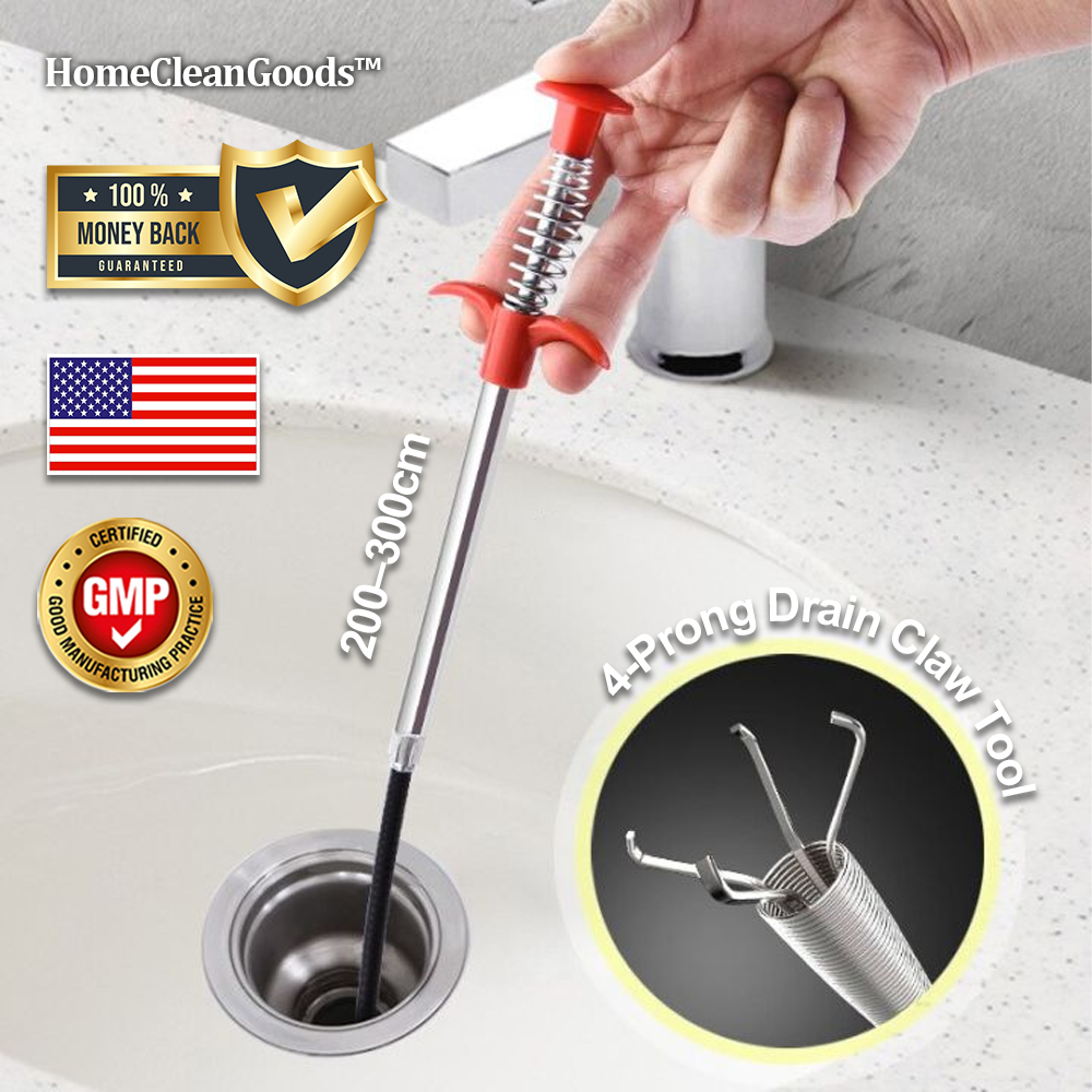 HomeCleanGoods™ ProGrab 4-Prong Drain Claw Tool