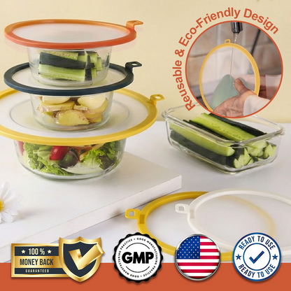 HomeCleanGoods™ PureSeal Fresh-Keeping Silicone Food Covers