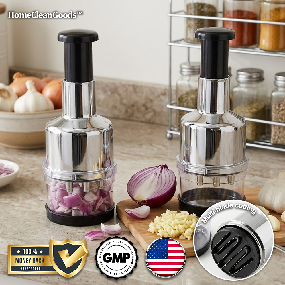 HomeCleanGoods™ QuickChop Press Chopper – Home Clean Goods