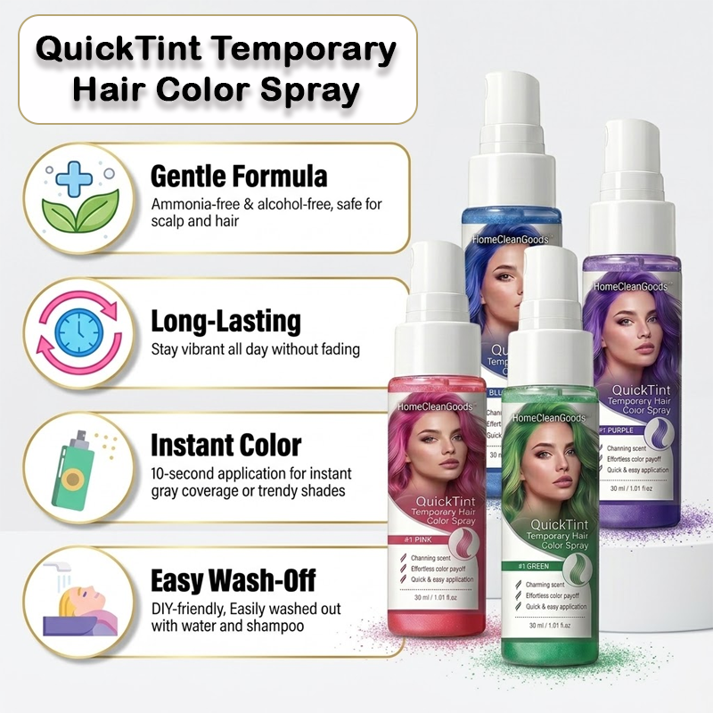 HomeCleanGoods™ QuickTint Temporary Hair Color Spray