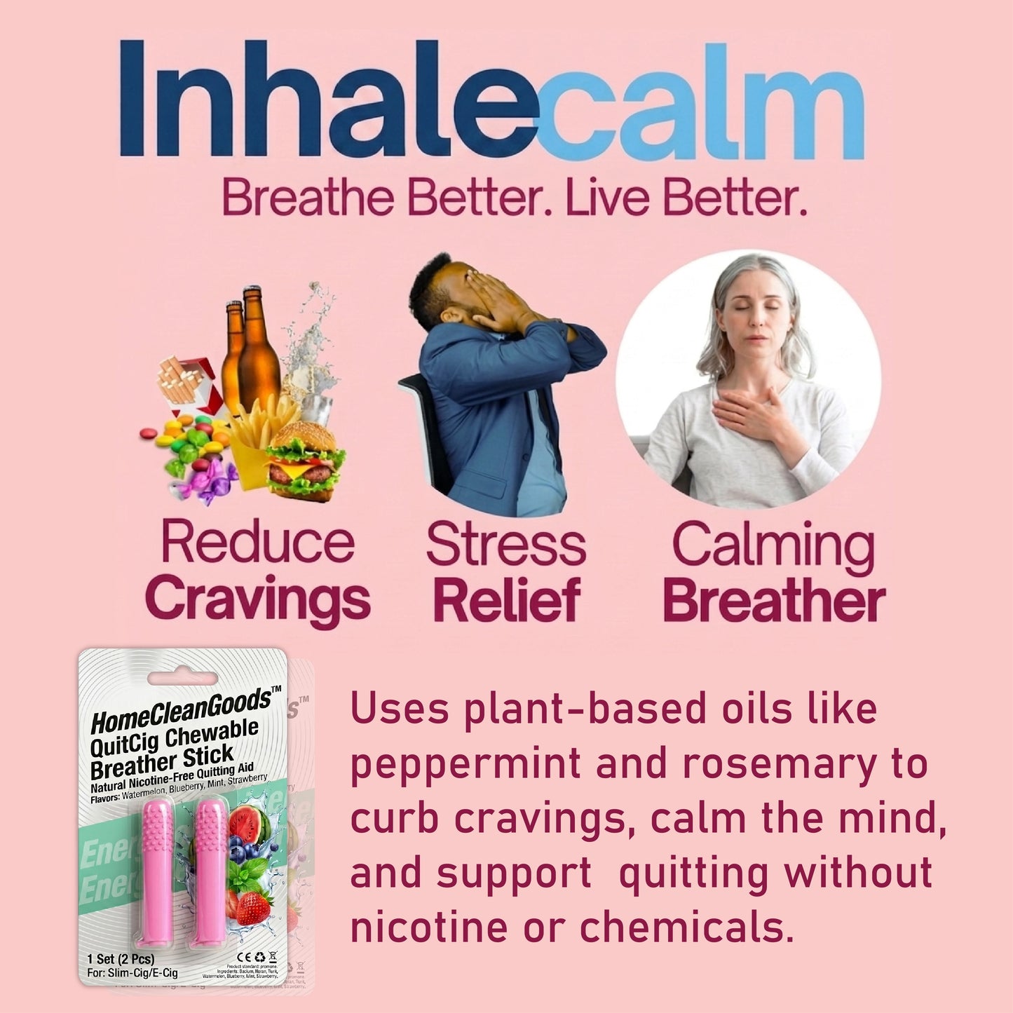 HomeCleanGoods™ QuitCig Chewable Breather Stick