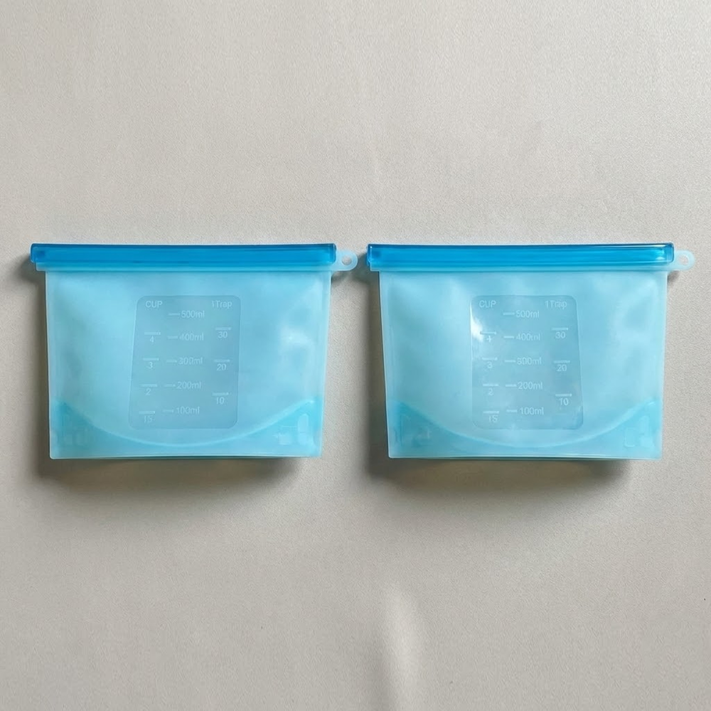 HomeCleanGoods™ SealFresh Reusable Silicone Zip Food Bags