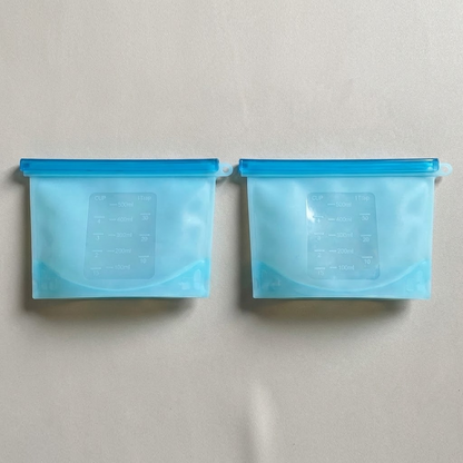 HomeCleanGoods™ SealFresh Reusable Silicone Zip Food Bags