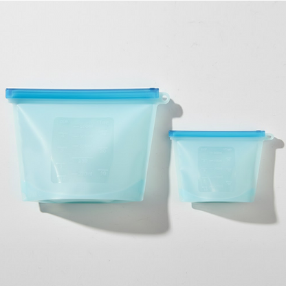 HomeCleanGoods™ SealFresh Reusable Silicone Zip Food Bags