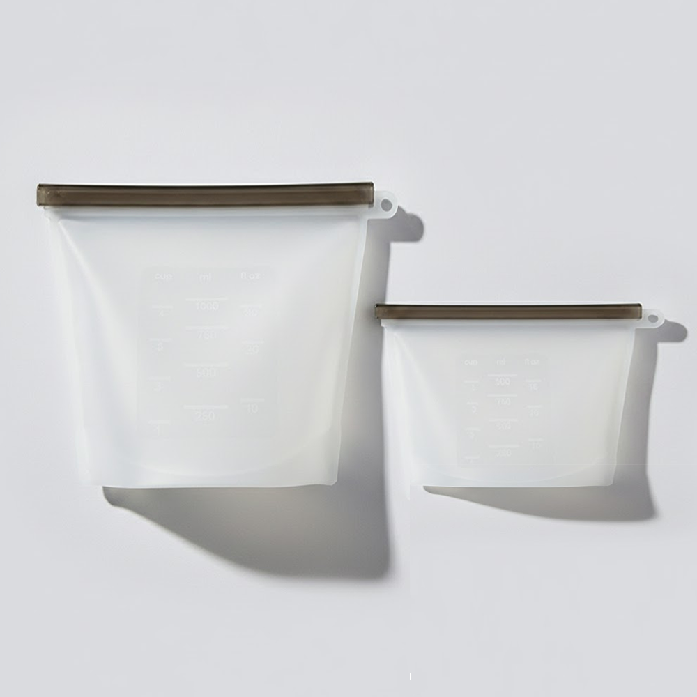 HomeCleanGoods™ SealFresh Reusable Silicone Zip Food Bags