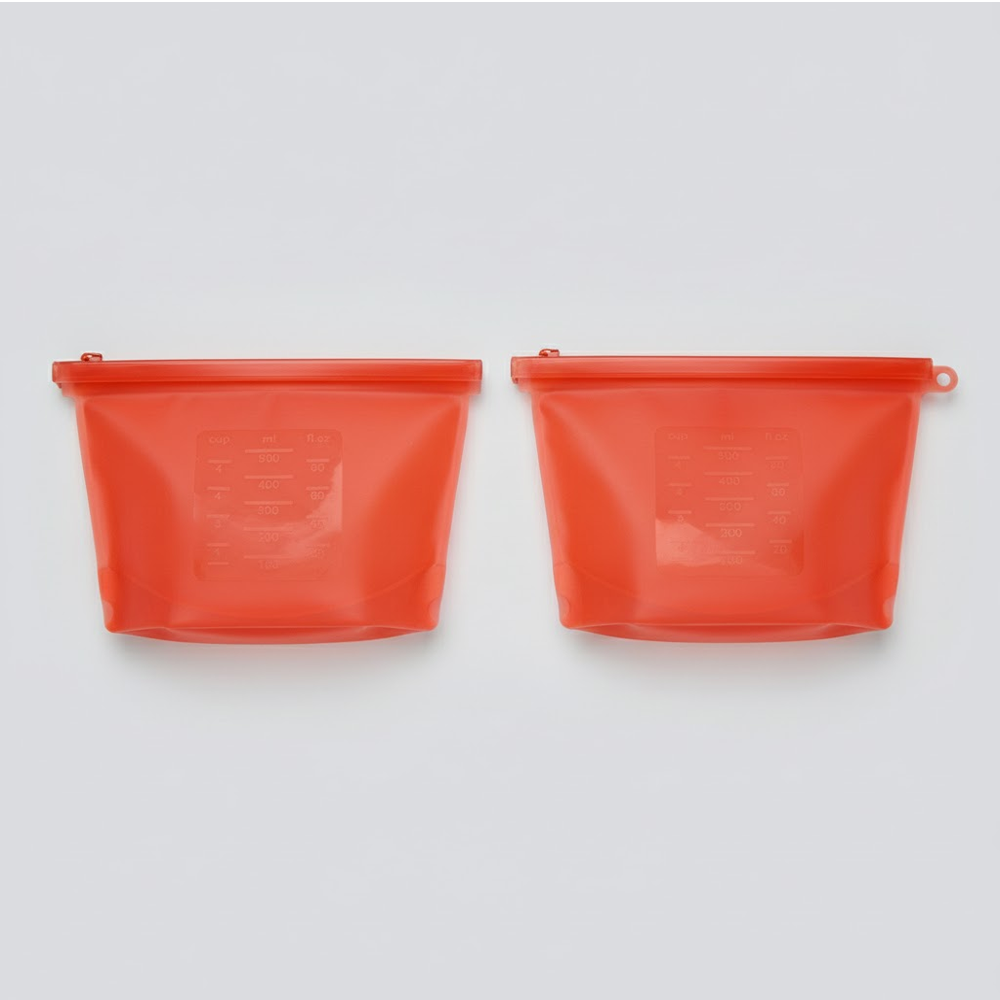 HomeCleanGoods™ SealFresh Reusable Silicone Zip Food Bags