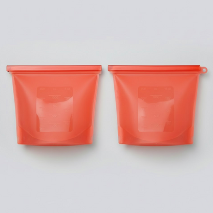HomeCleanGoods™ SealFresh Reusable Silicone Zip Food Bags