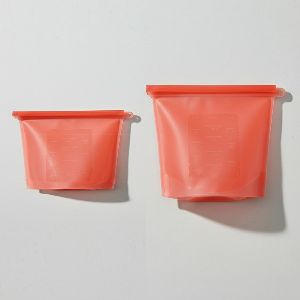 HomeCleanGoods™ SealFresh Reusable Silicone Zip Food Bags