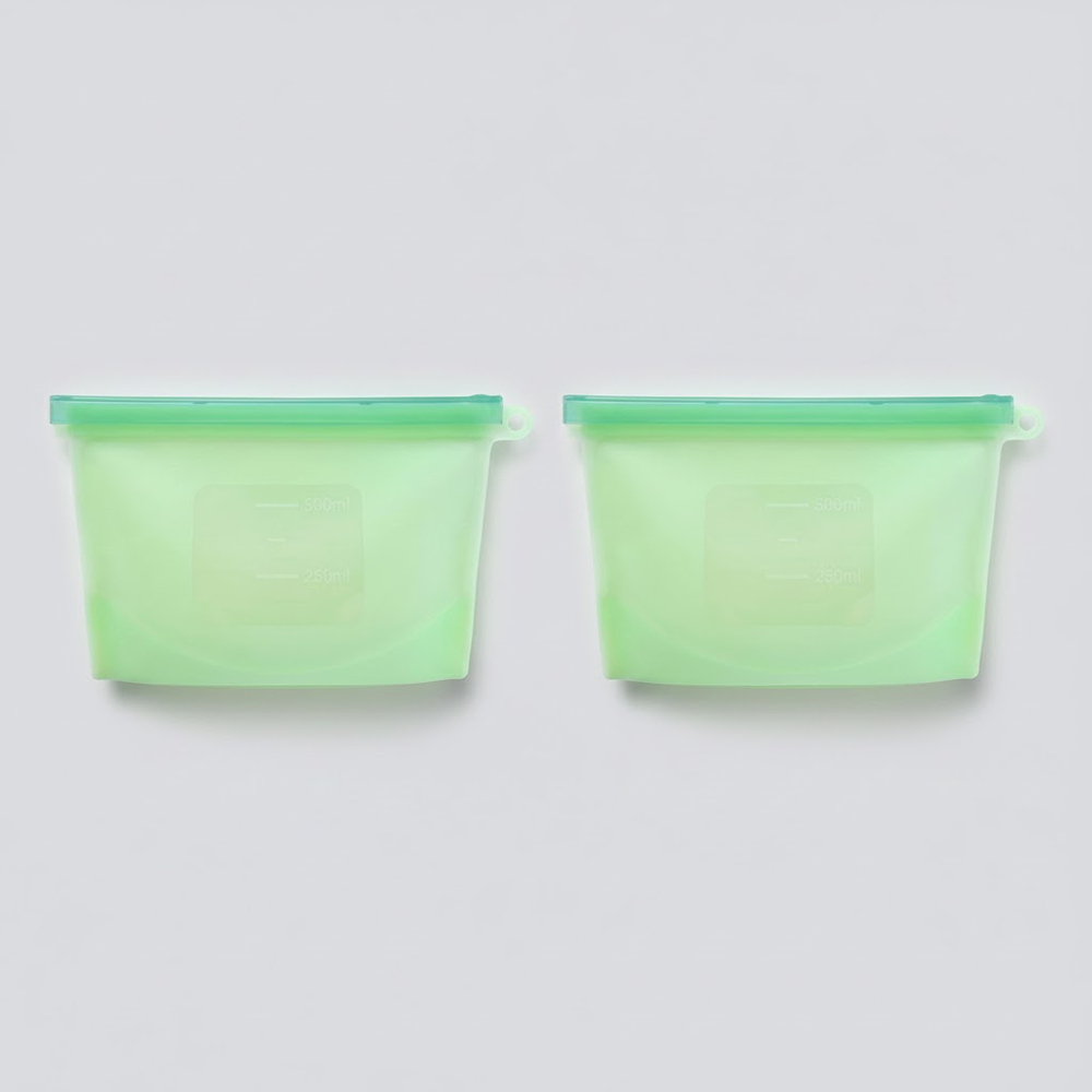 HomeCleanGoods™ SealFresh Reusable Silicone Zip Food Bags
