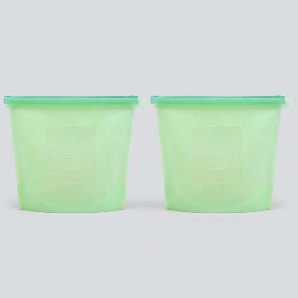 HomeCleanGoods™ SealFresh Reusable Silicone Zip Food Bags