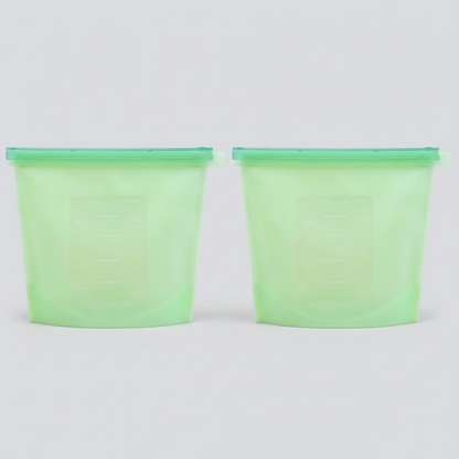 HomeCleanGoods™ SealFresh Reusable Silicone Zip Food Bags
