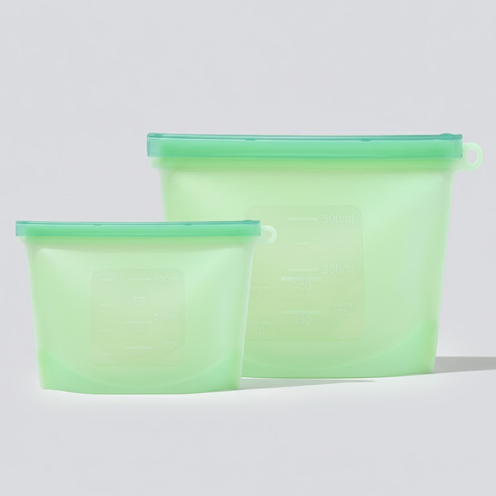 HomeCleanGoods™ SealFresh Reusable Silicone Zip Food Bags