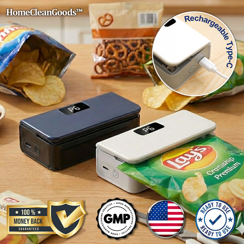 HomeCleanGoods™ SealPro Digital Bag Sealer & Cutter