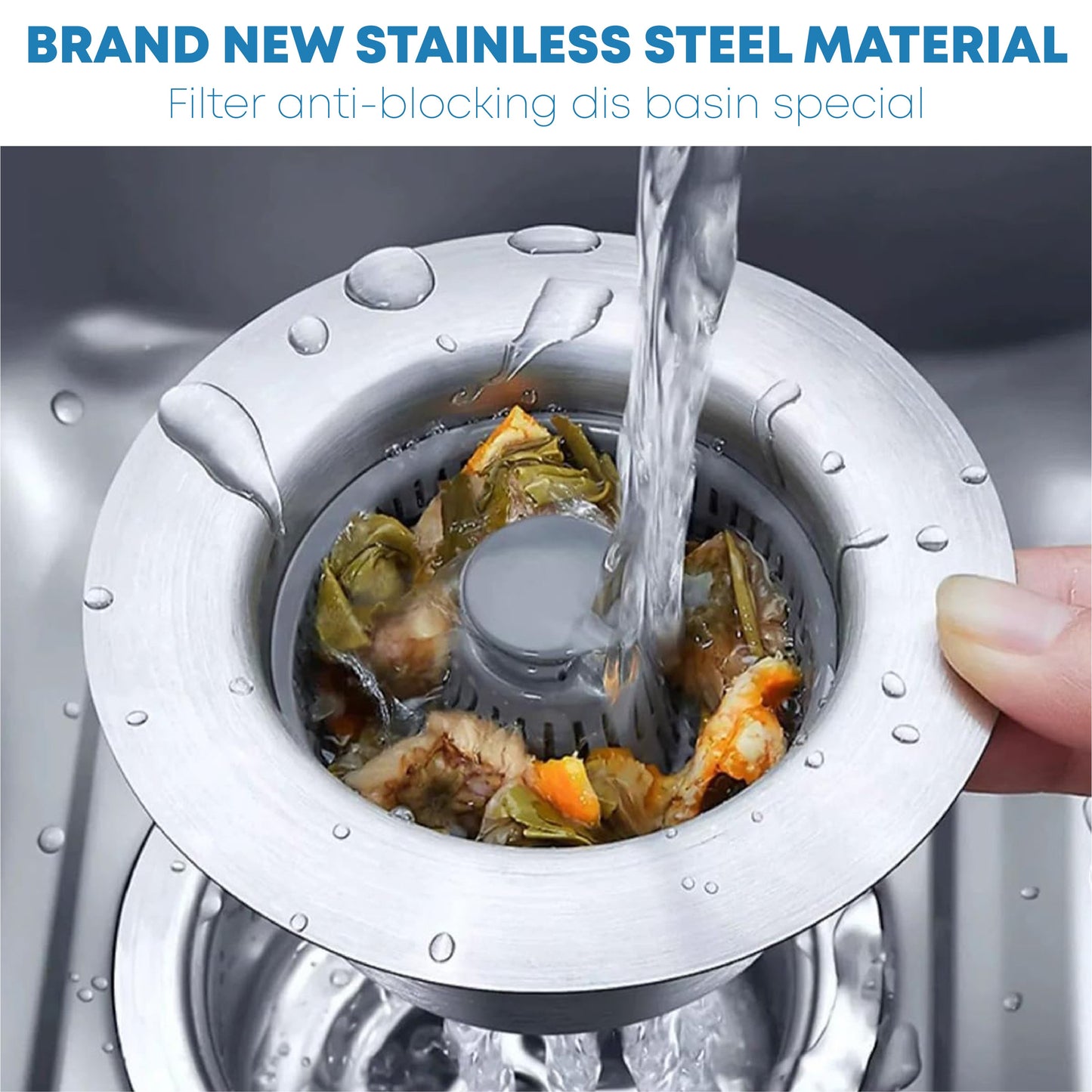 HomeCleanGoods™ SinkMate 3-in-1 Drain Stopper Filter Combo