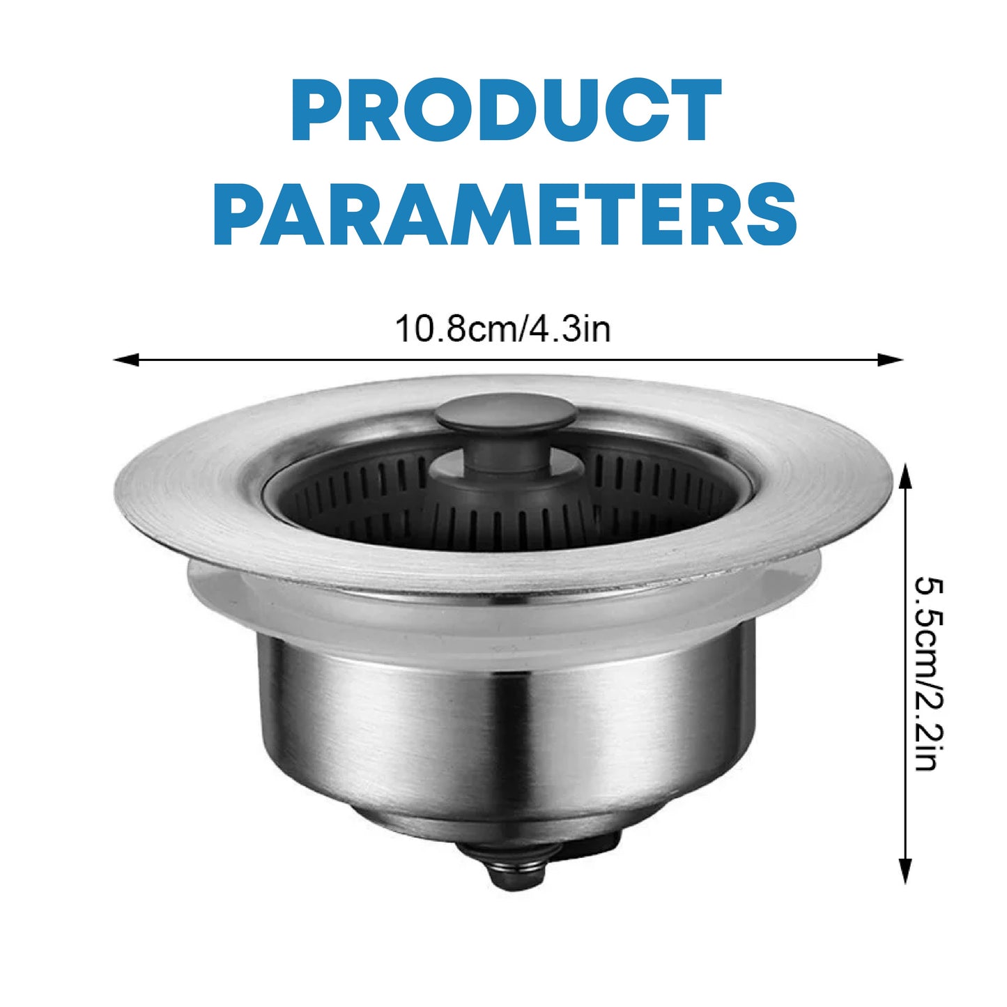 HomeCleanGoods™ SinkMate 3-in-1 Drain Stopper Filter Combo