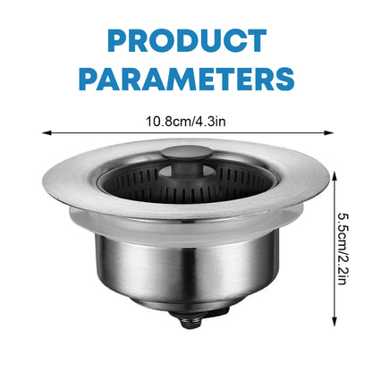HomeCleanGoods™ SinkMate 3-in-1 Drain Stopper Filter Combo