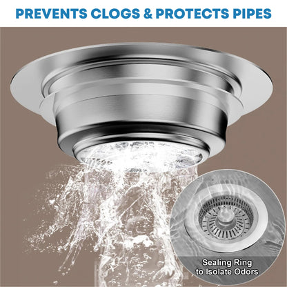 HomeCleanGoods™ SinkMate 3-in-1 Drain Stopper Filter Combo