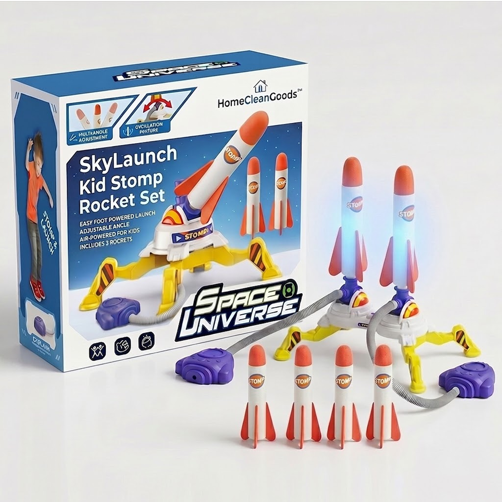 HomeCleanGoods™ SkyLaunch Kid Stomp Rocket Set