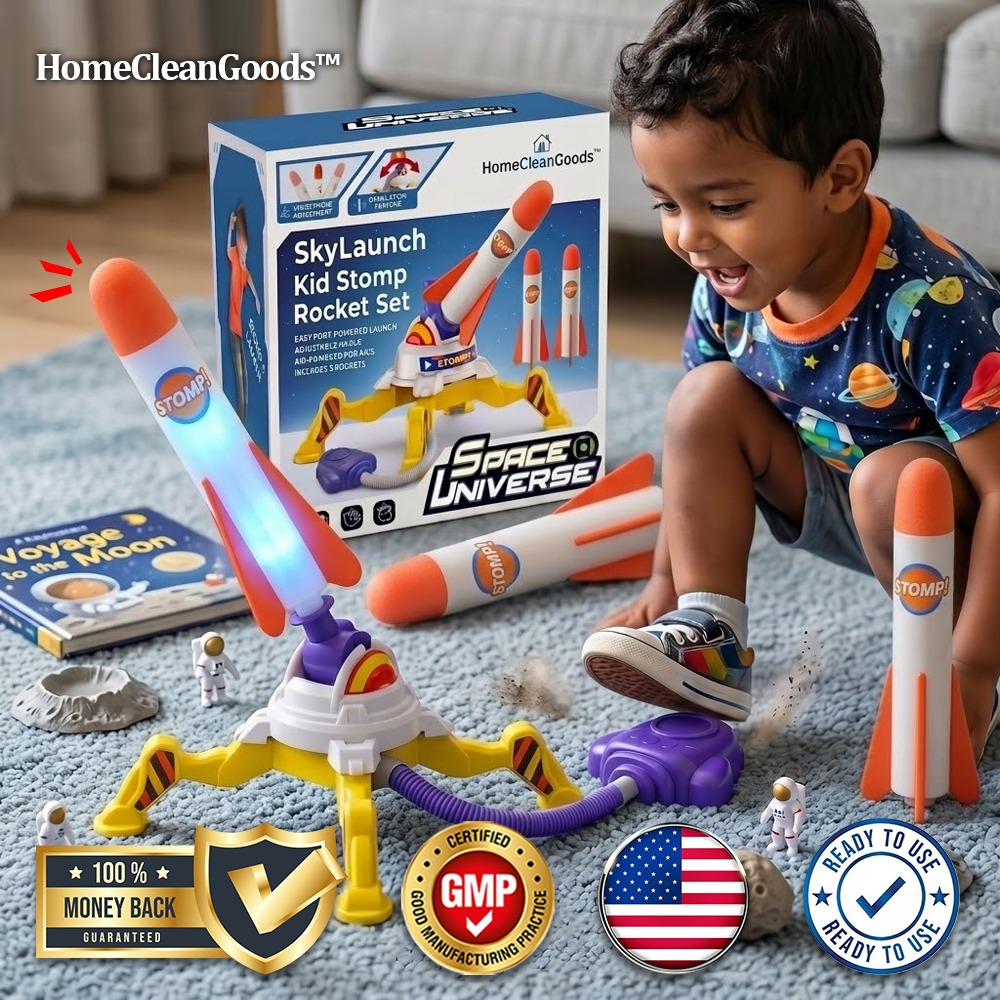 HomeCleanGoods™ SkyLaunch Kid Stomp Rocket Set