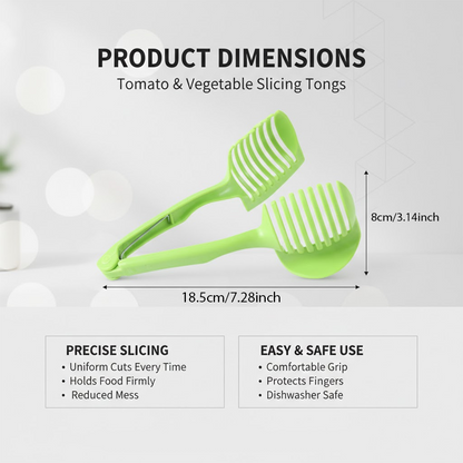 HomeCleanGoods™ SliceGrip 2-in-1 Food Slicer Tong