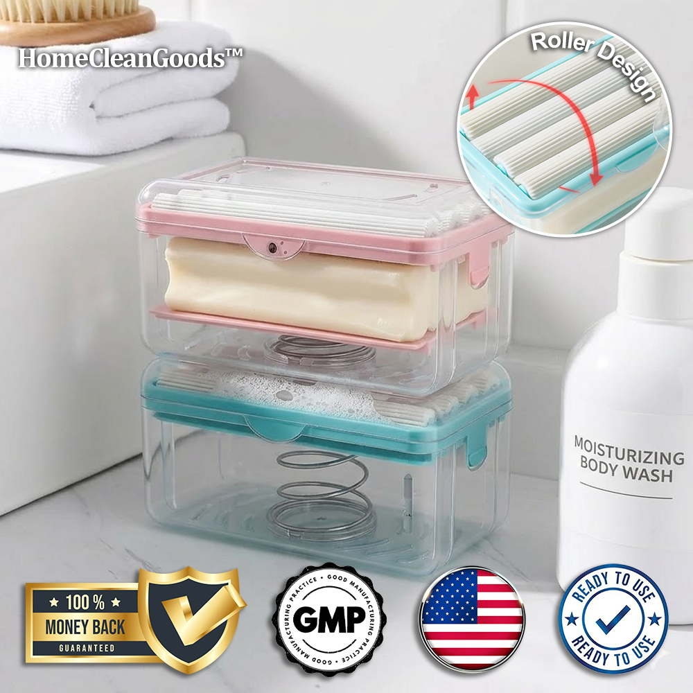 HomeCleanGoods™ SmartFoam Soap Roller Draining Holder