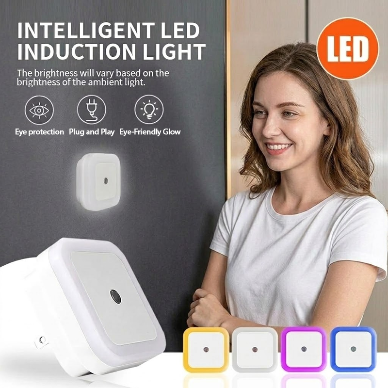 HomeCleanGoods™ SmartGlow Plug-In Auto Sensor Night Light