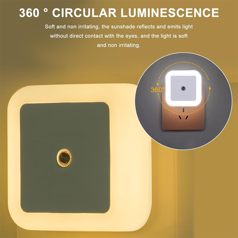 HomeCleanGoods™ SmartGlow Plug-In Auto Sensor Night Light