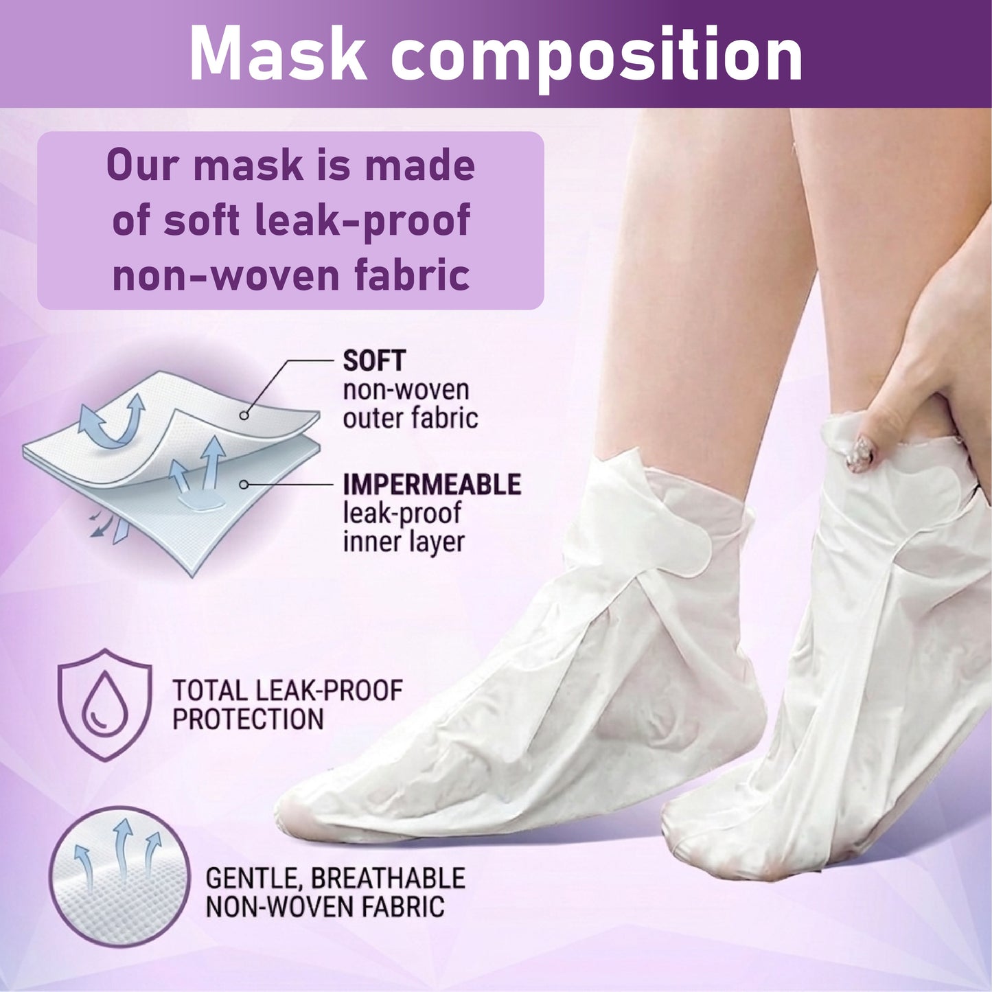 HomeCleanGoods™ SmoothStep Exfoliating Foot Peel Mask Sock