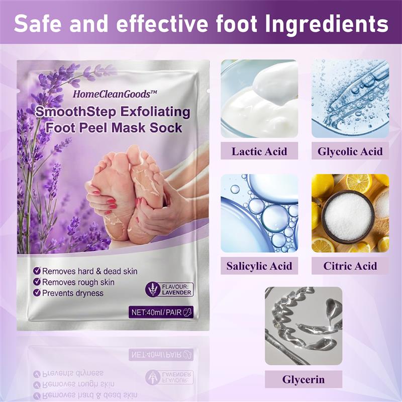 HomeCleanGoods™ SmoothStep Exfoliating Foot Peel Mask Sock