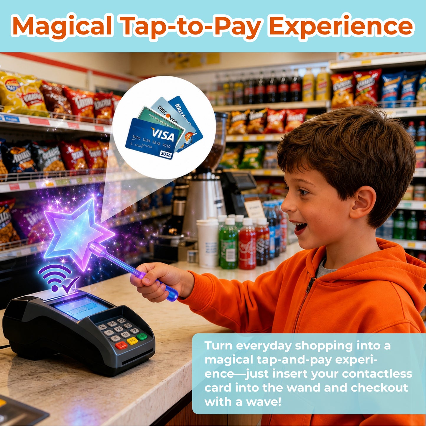 HomeCleanGoods™ SparklePay Magic Tap Card Wand