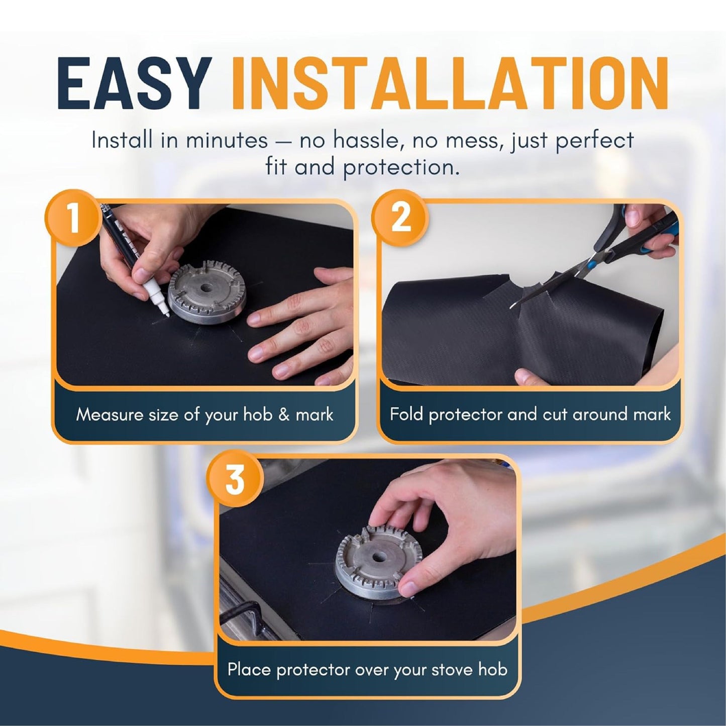 HomeCleanGoods™ SpillShield Non-Stick Stove Burner Covers