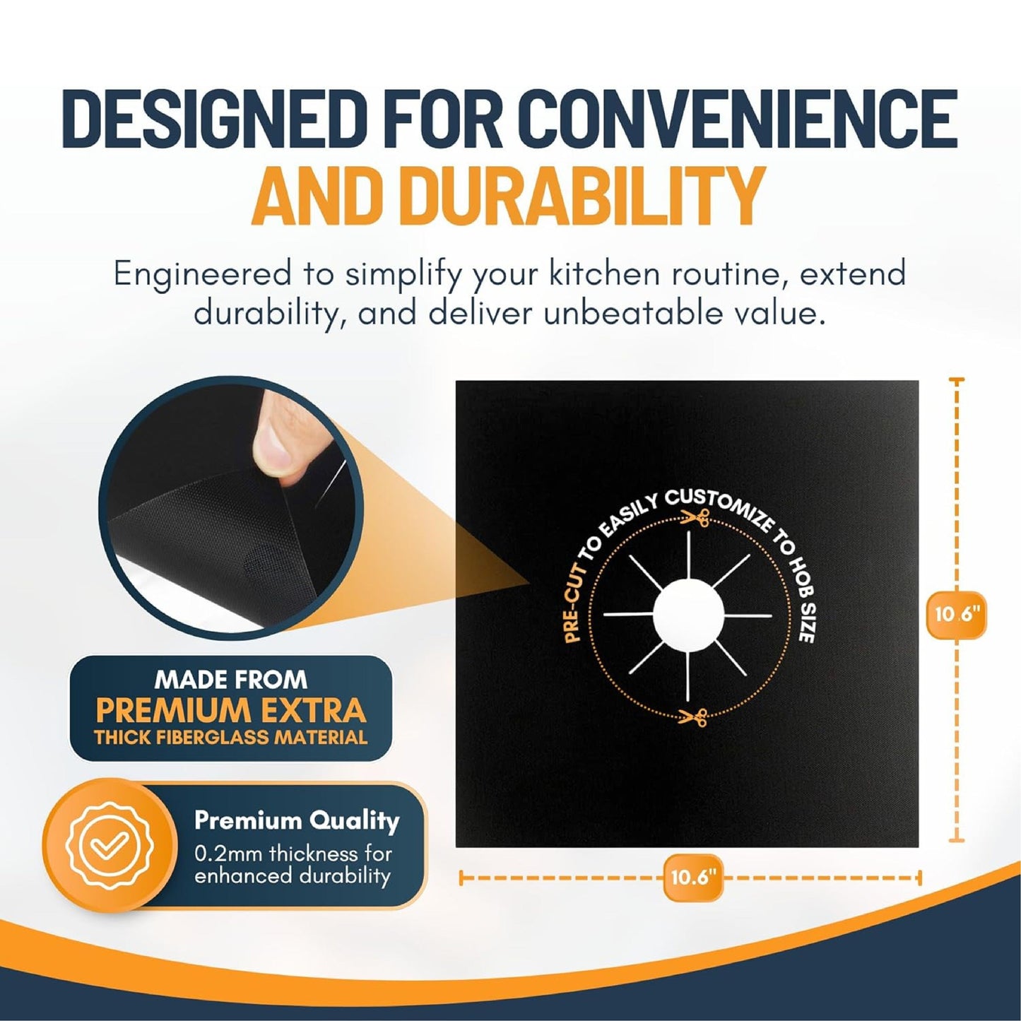 HomeCleanGoods™ SpillShield Non-Stick Stove Burner Covers