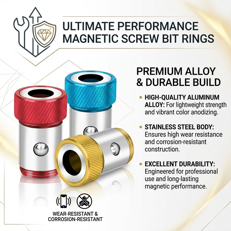 HomeCleanGoods™ ToolGrip Magnetic Screw Bit Ring