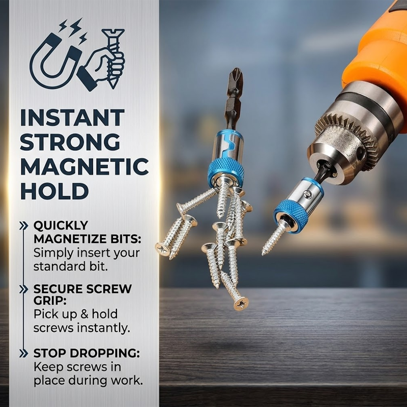 HomeCleanGoods™ ToolGrip Magnetic Screw Bit Ring