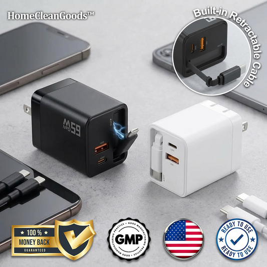 HomeCleanGoods™ TurboCharge 65W GaN Power Charger