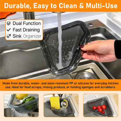 HomeCleanGoods™ TwistDrain Magnetic Triangle Sink Strainer