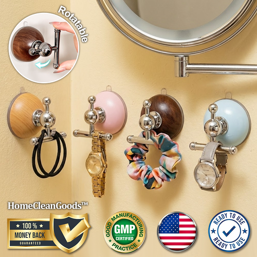 HomeCleanGoods™ TwistSeal No-Drill Suction Cup Hook