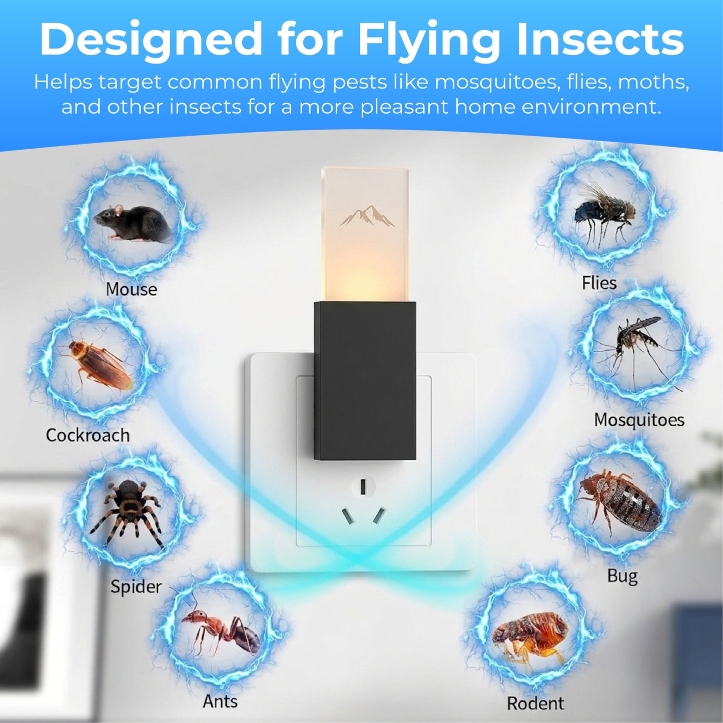 HomeCleanGoods™ USB Ultrasonic Pest Repeller Night Light