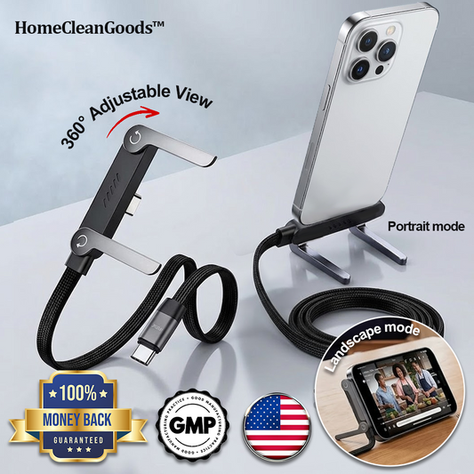 HomeCleanGoods™ VoltFlex 240W Foldable Phone Stand Cable