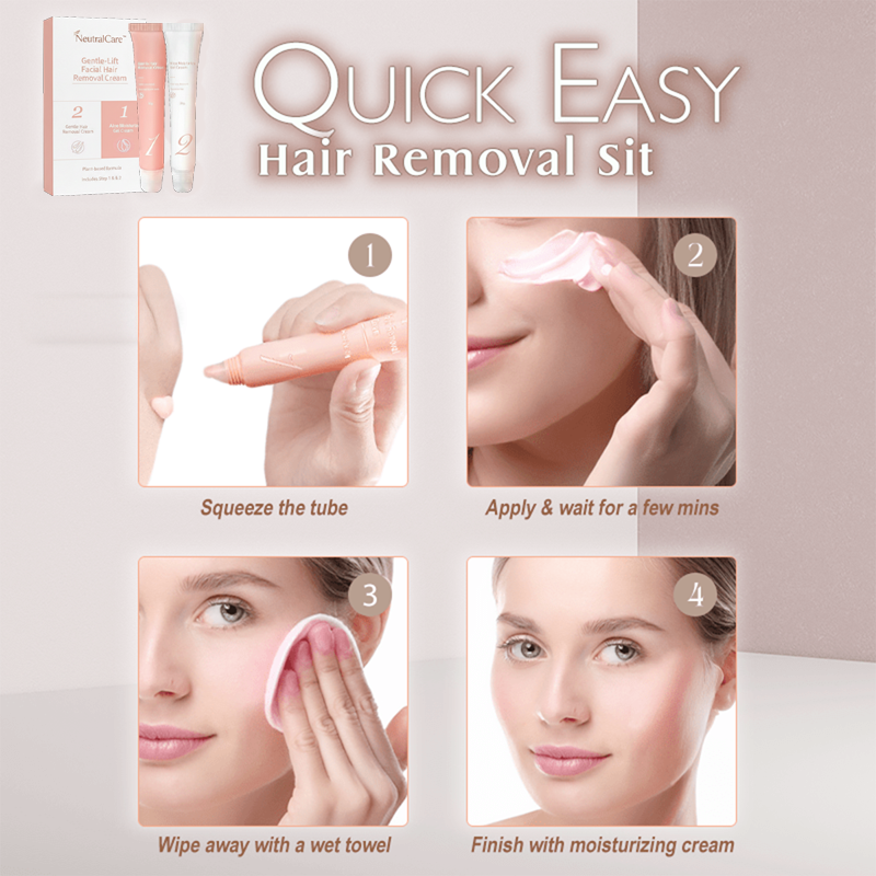 HomeCleanGoods™ Gentle-Lift Facial Hair Removal Cream